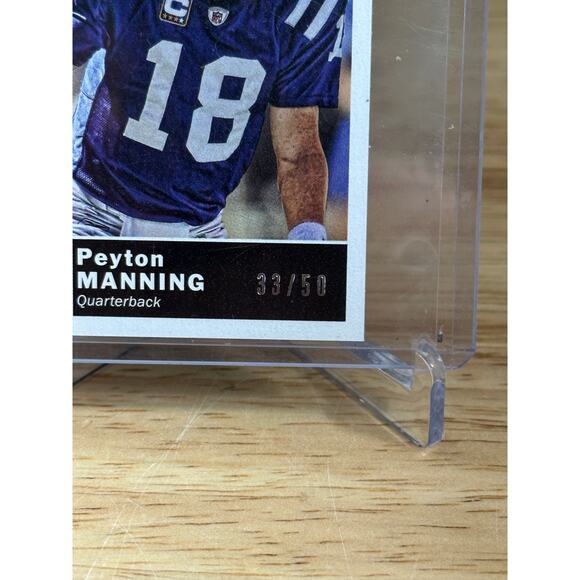 2010 Topps Magic Peyton Manning Mini Holo /50 - Picture 2 of 3